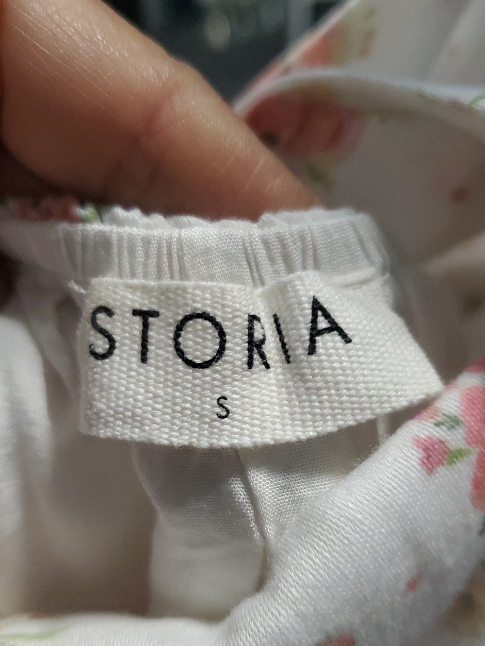 Storia Cream Mini Dress with Pink Floral Print - Picture 5 of 5